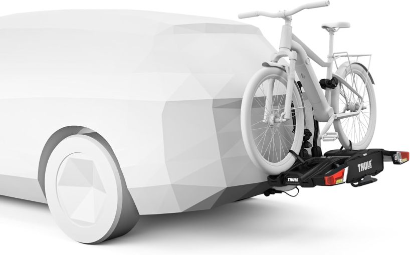 Thule EasyFold XT bike rack for towbar, 2 bikes, silver