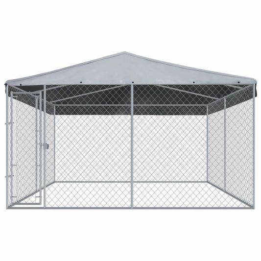 Outdoor Dog Kennel with Roof 150.4