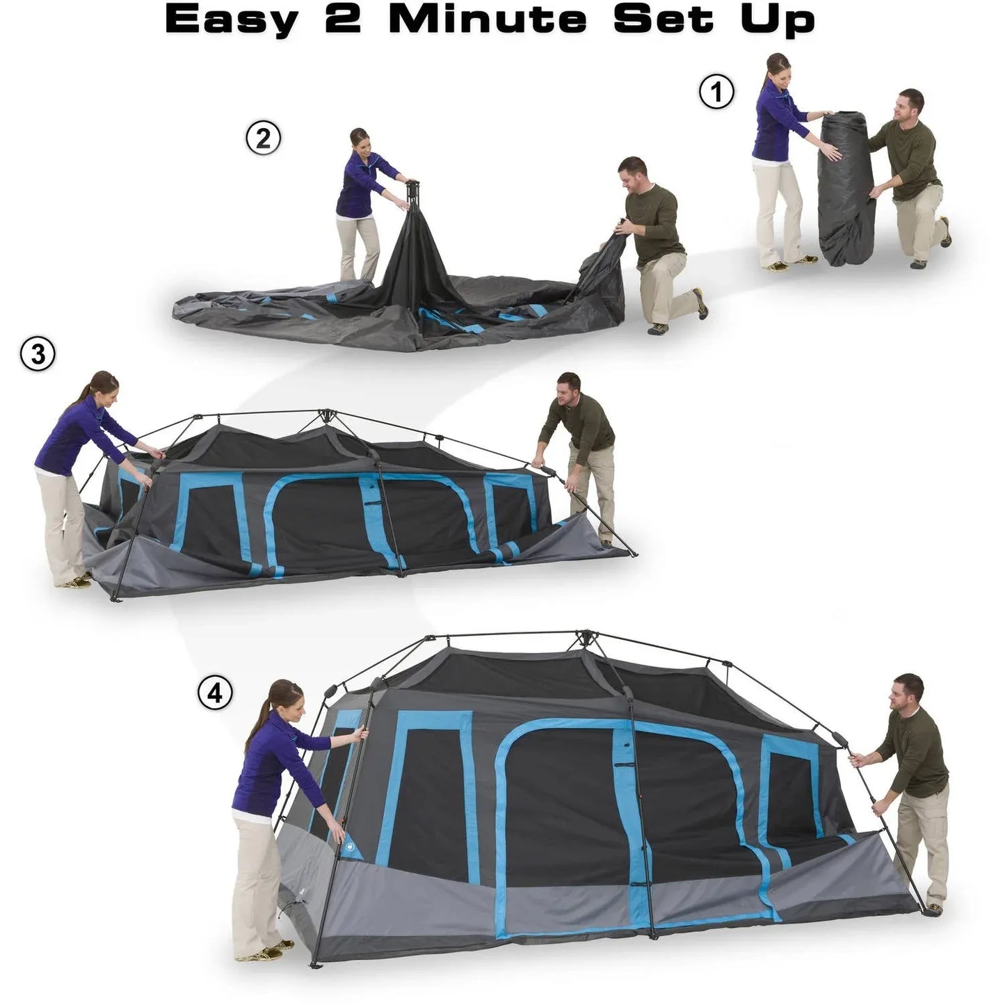 Trail 10-Person Dark Rest Instant Cabin Tent
