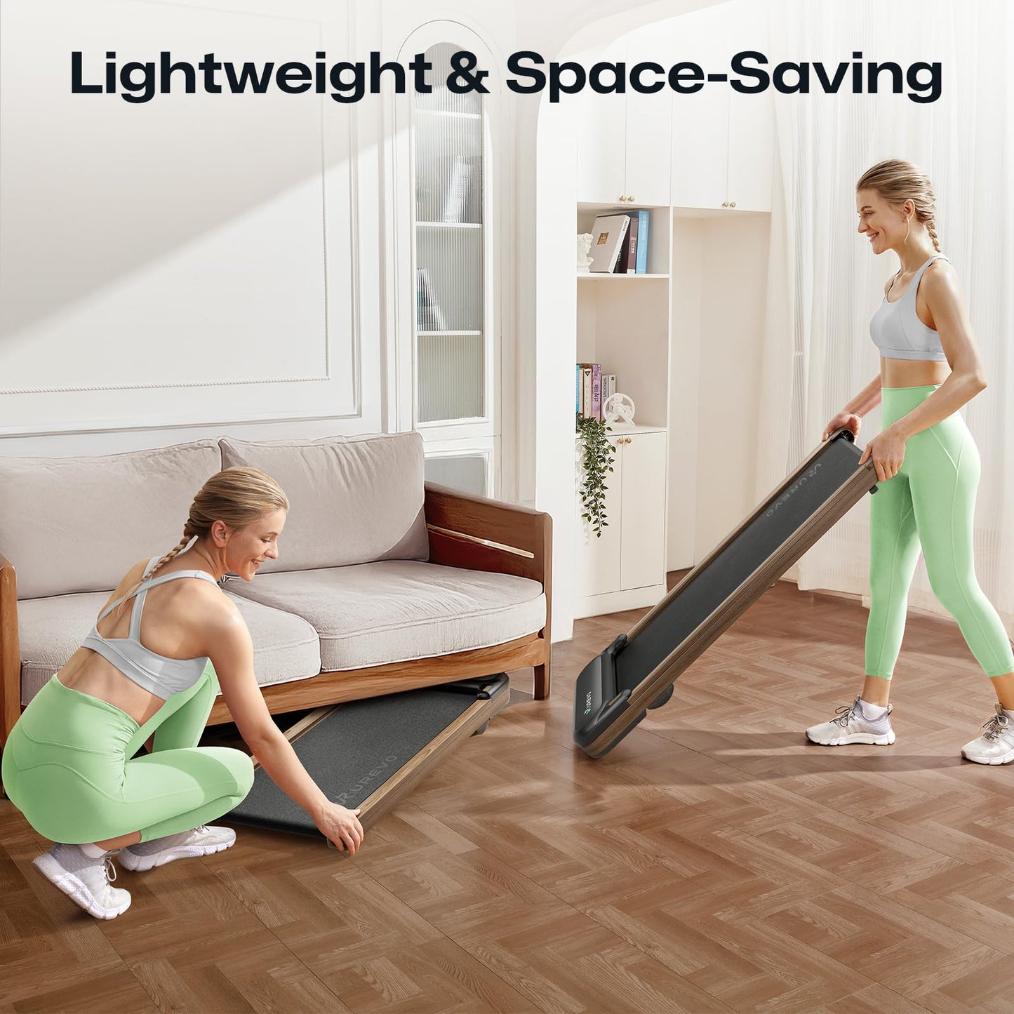 UREVO Smart Walking Pad, Compact Under Desk Treadmill