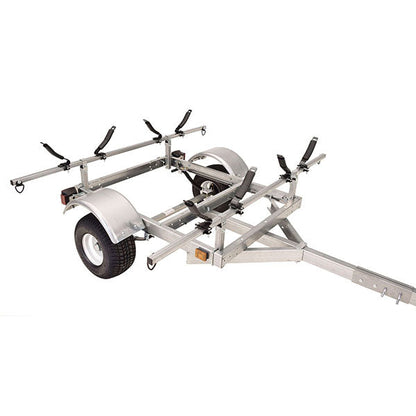 Malone LowMax 2 Kayak Trailer Package, 600 lb Capacity, Galvanized Steel, LED Lights, 70 MPH Rated Tires