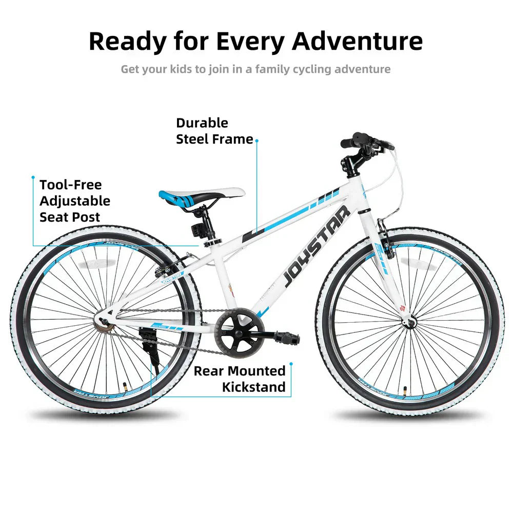 JOYSTAR Lubbock 20" 24" Kids Mountain Bike Single Speed Bicycle