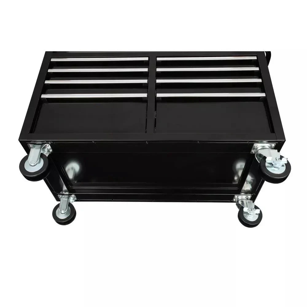 46 in. W x 24 in. D 9-Drawer Gloss Black Deep Tool Chest Mobile Workbench