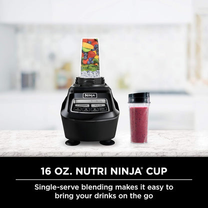 Ninja BL770 Mega Kitchen System, 1500W Blender & Processor, 72oz Pitcher, 64oz Bowl, 16oz To Go Cups, Black