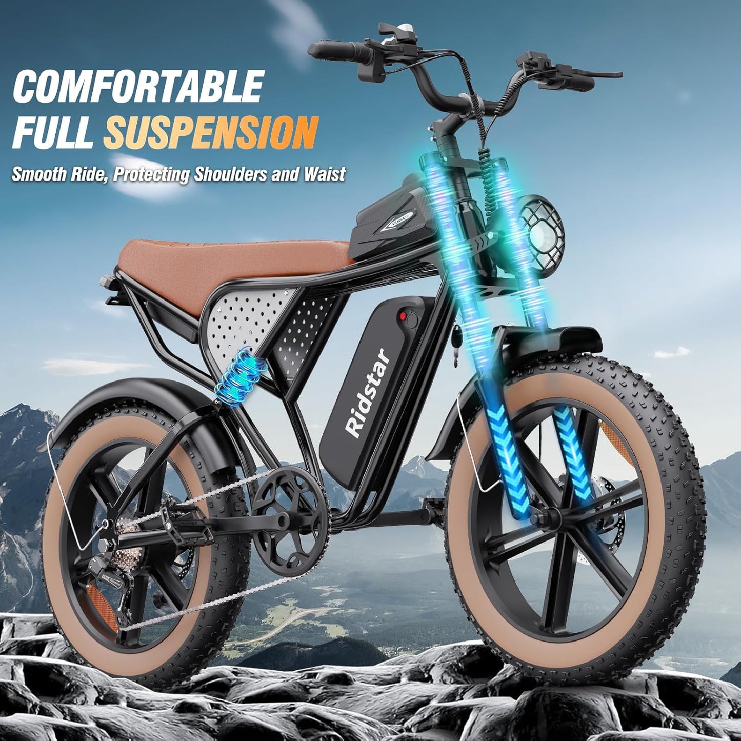 Electric Bike Q20, 2000W, 37Mph, 20" Fat Tires