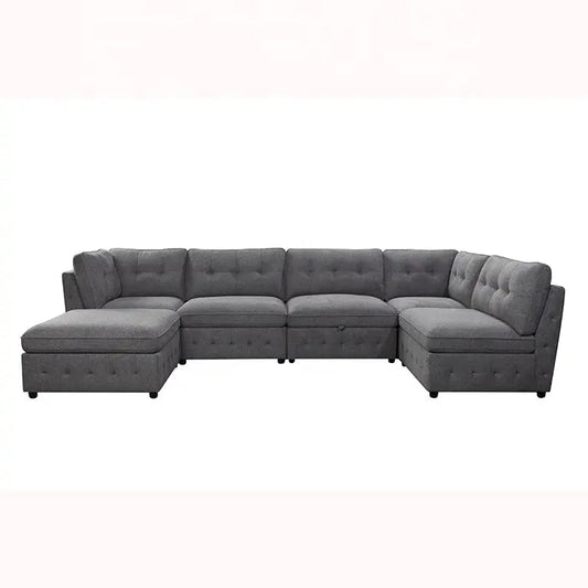 6-Piece Modular Fabric Sectional