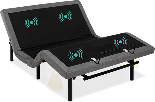 Best Choice Products Ergonomic Twin XL Size Adjustable Bed Frame, Electric Base w/Wireless Remote Control, Nightlight, Massager, 2 USB Ports