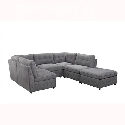 6-Piece Modular Fabric Sectional