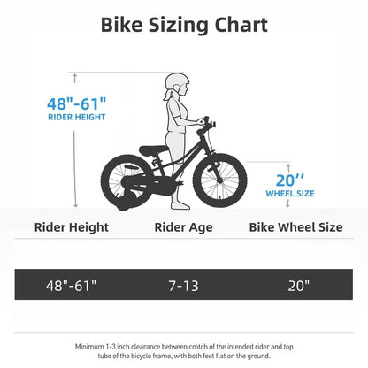 JOYSTAR NEO 20 Inch Kids Bike with Training Wheels