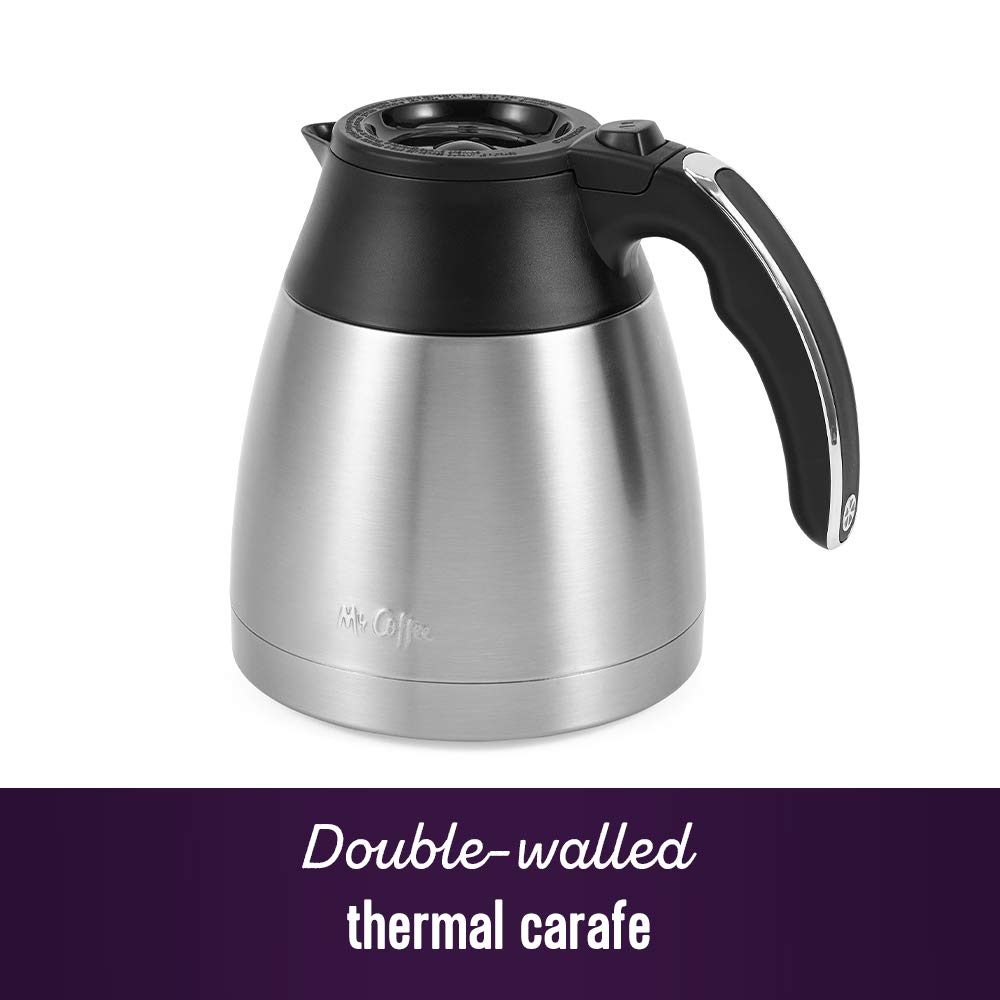 Mr. Coffee 10-Cup Programmable Coffee Maker, Insulated Thermal Carafe