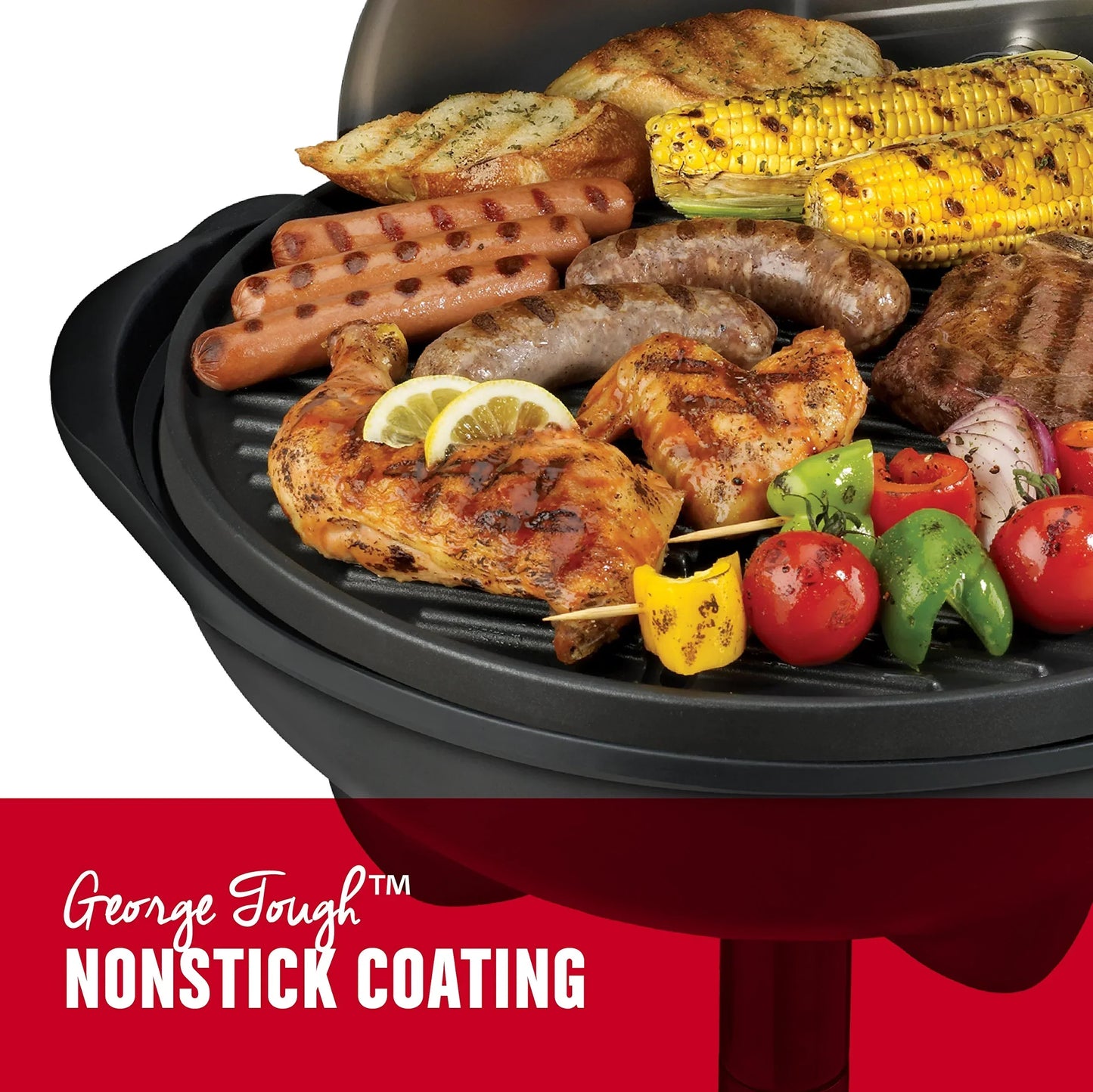 George Foreman Silver 12+ Servings Upto 15 Electric Grill