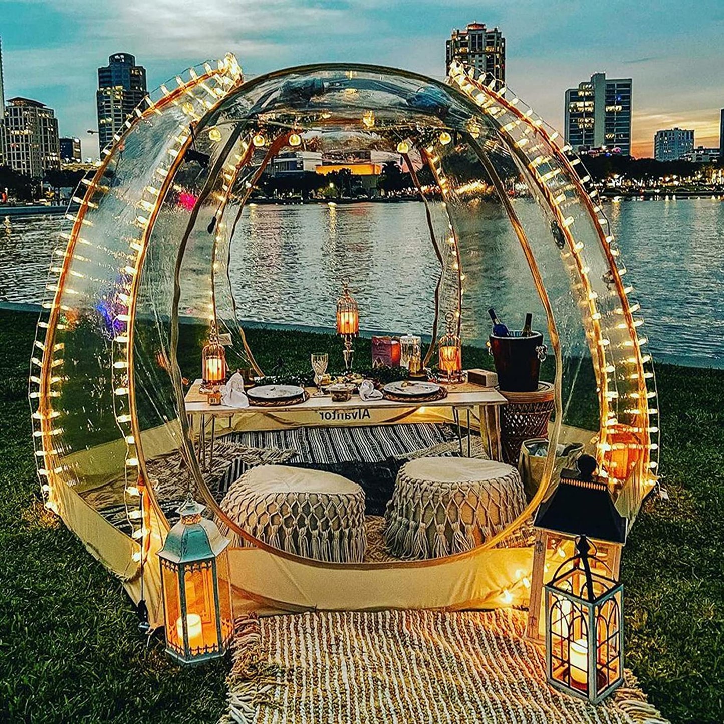 Alvantor Bubble Tent Pop Up Gazebo, 8-10 Person Igloo Dome Garden Patio Canopy Shelter
