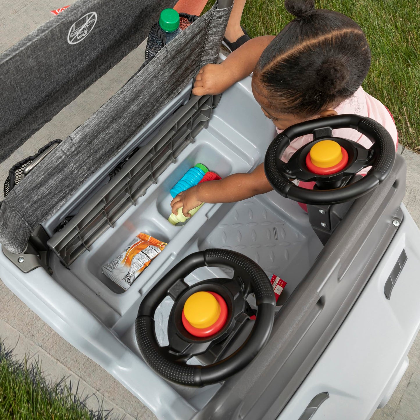 Step2 Side-by-Side Push Around SUV, Kids Push Car, 2 Seats